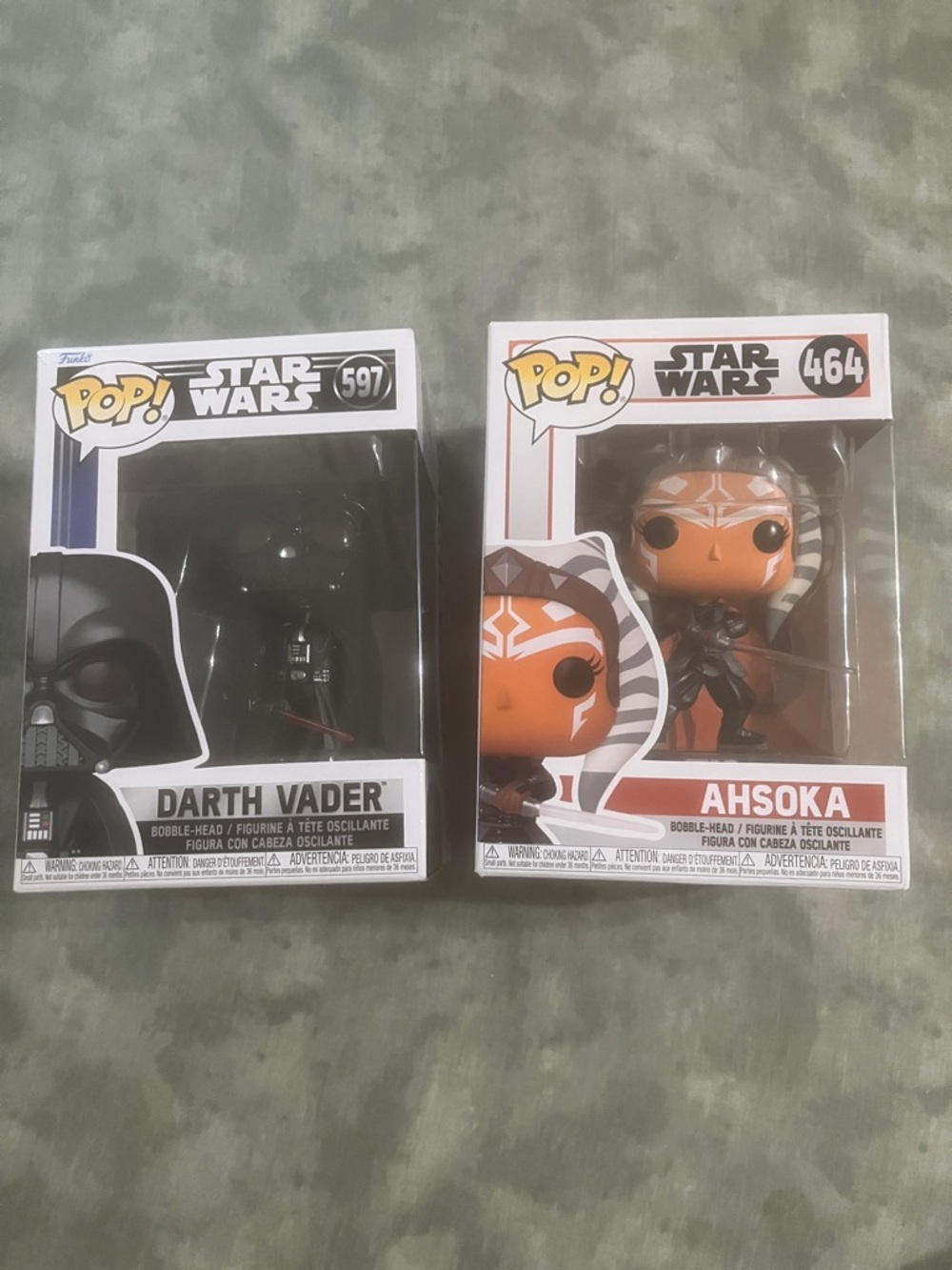 Star Wars NEW Funko Pops BOTH DARTH VADER & AHSOKA Mandalorian Force 464 597